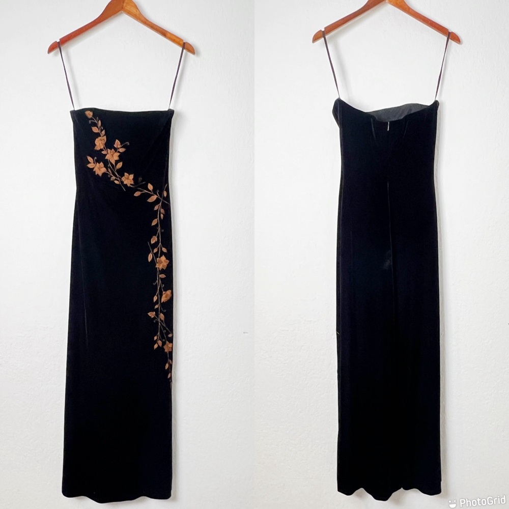 Cache Black Velvet Dress